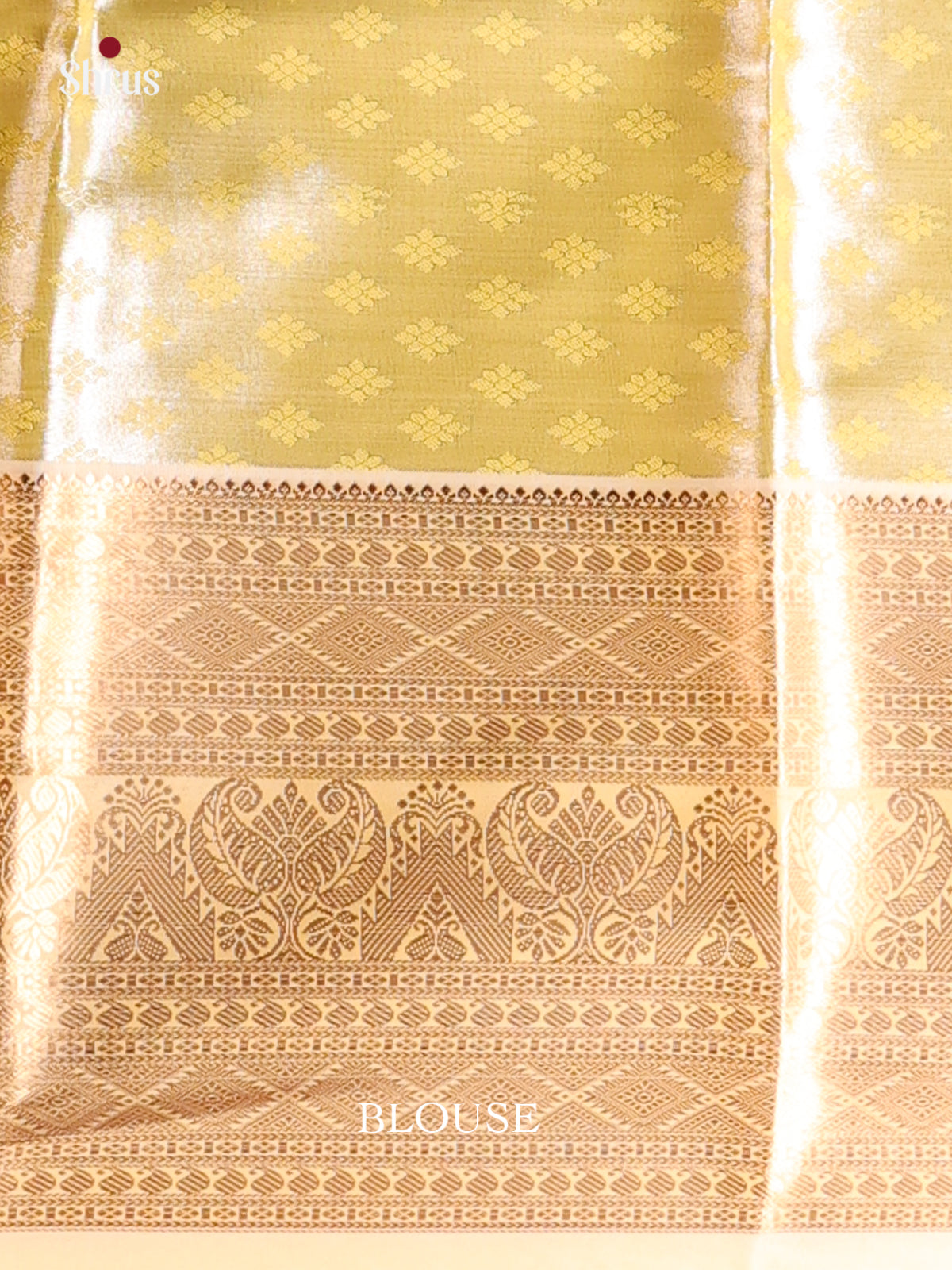 Lemon Yellow- Kanchipuram-halfpure Saree - Shop on Shrus.com