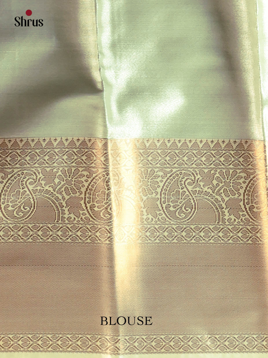 Lite Green- Kanchipuram-halfpure Saree - Shop on Shrus.com