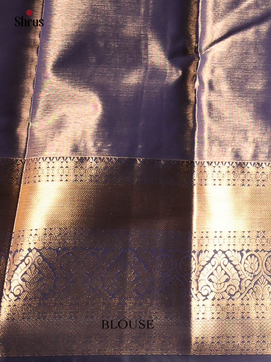 Lite Green & Blue - Kanchipuram-halfpure Saree - Shop on Shrus.com