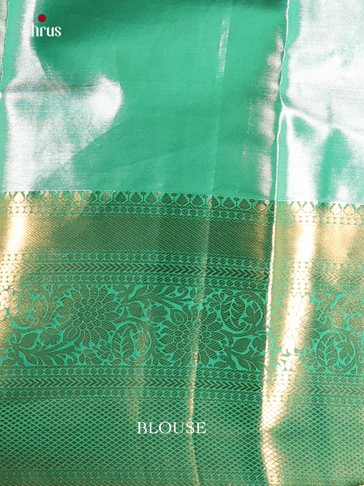 Lite Blue & Green- Kanchipuram-halfpure Saree - Shop on Shrus.com