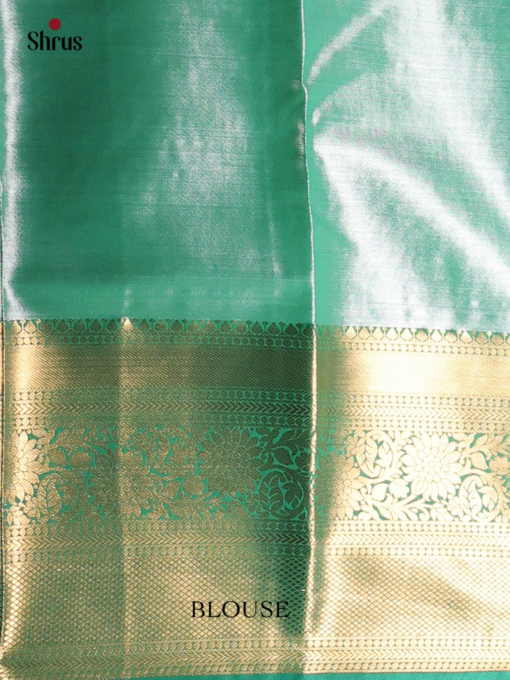 Lite Brown & Green - Kanchipuram-halfpure Saree - Shop on Shrus.com