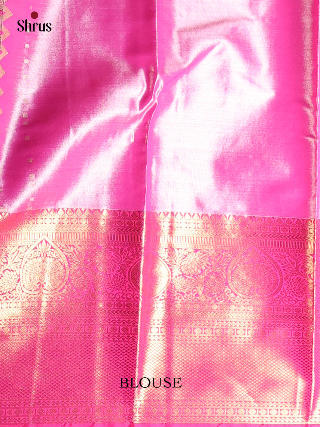 Green & Pink - Kanchipuram-halfpure Saree - Shop on Shrus.com