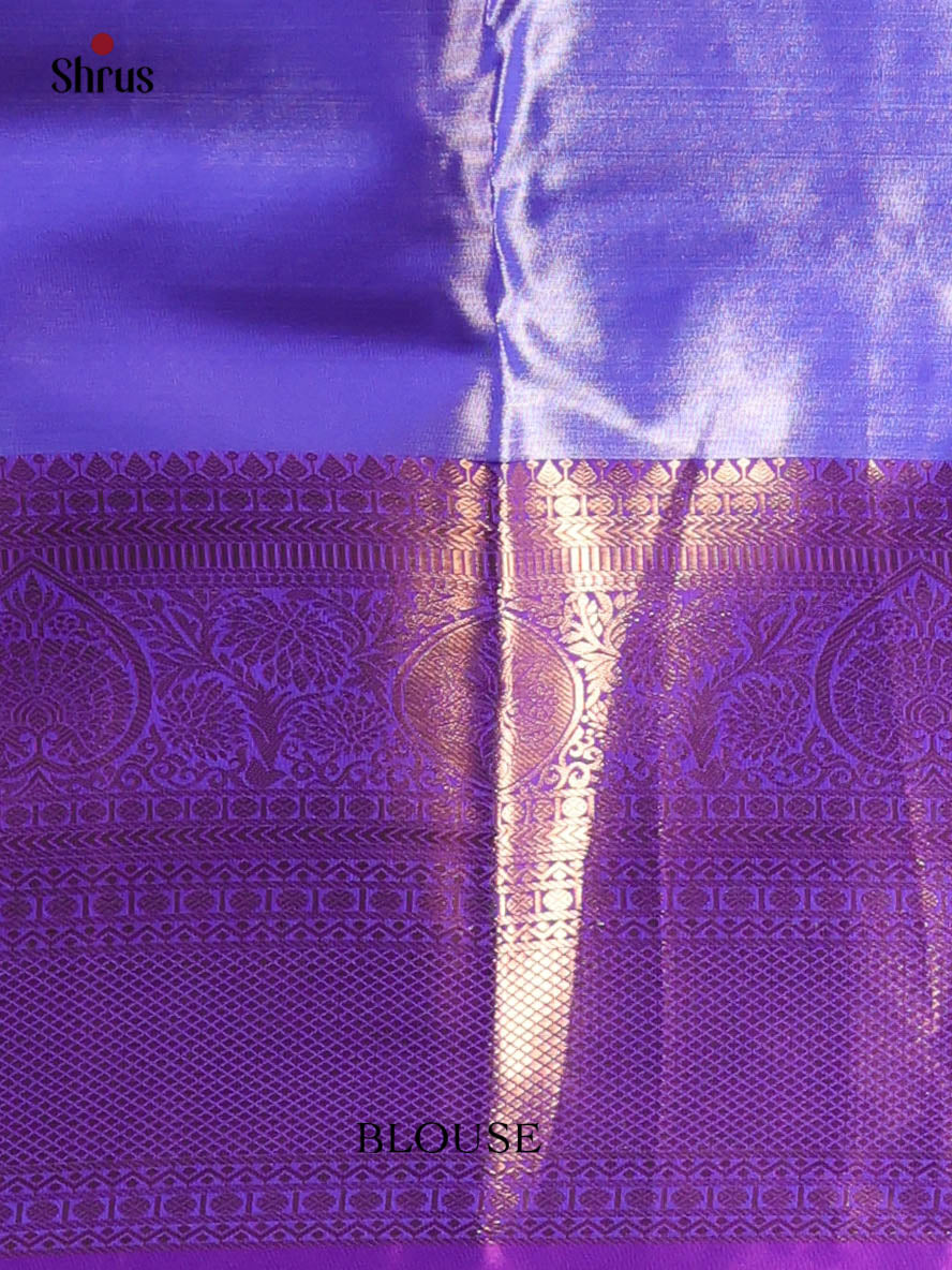 Green & Violet - Kanchipuram-halfpure Saree - Shop on Shrus.com