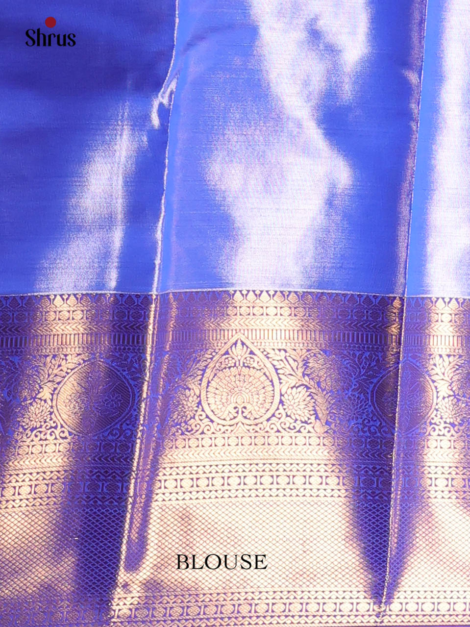 Dusty Pink & Blue - Kanchipuram-halfpure Saree - Shop on Shrus.com