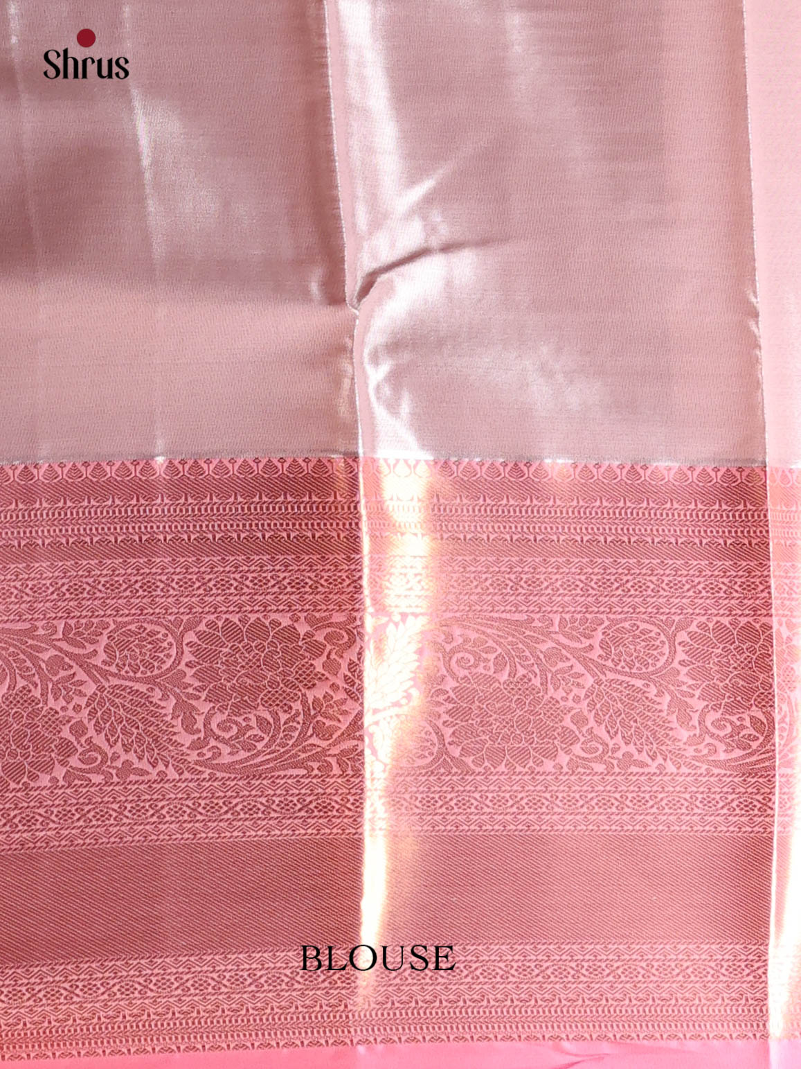 Ice Blue & Pink - Kanchipuram-halfpure Saree - Shop on Shrus.com