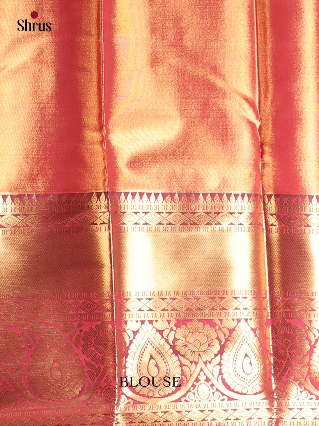 Baby Pink & Brown - Kanchipuram-halfpure Saree - Shop on Shrus.com
