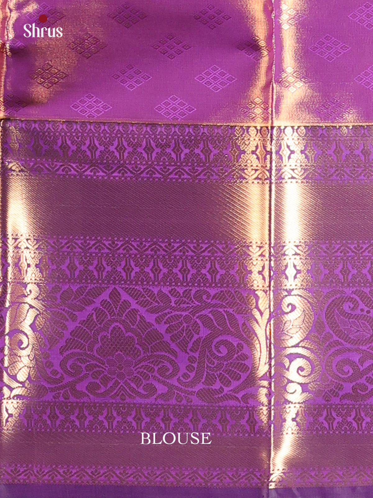 Green & Violet - Kanchipuram-halfpure Saree - Shop on Shrus.com