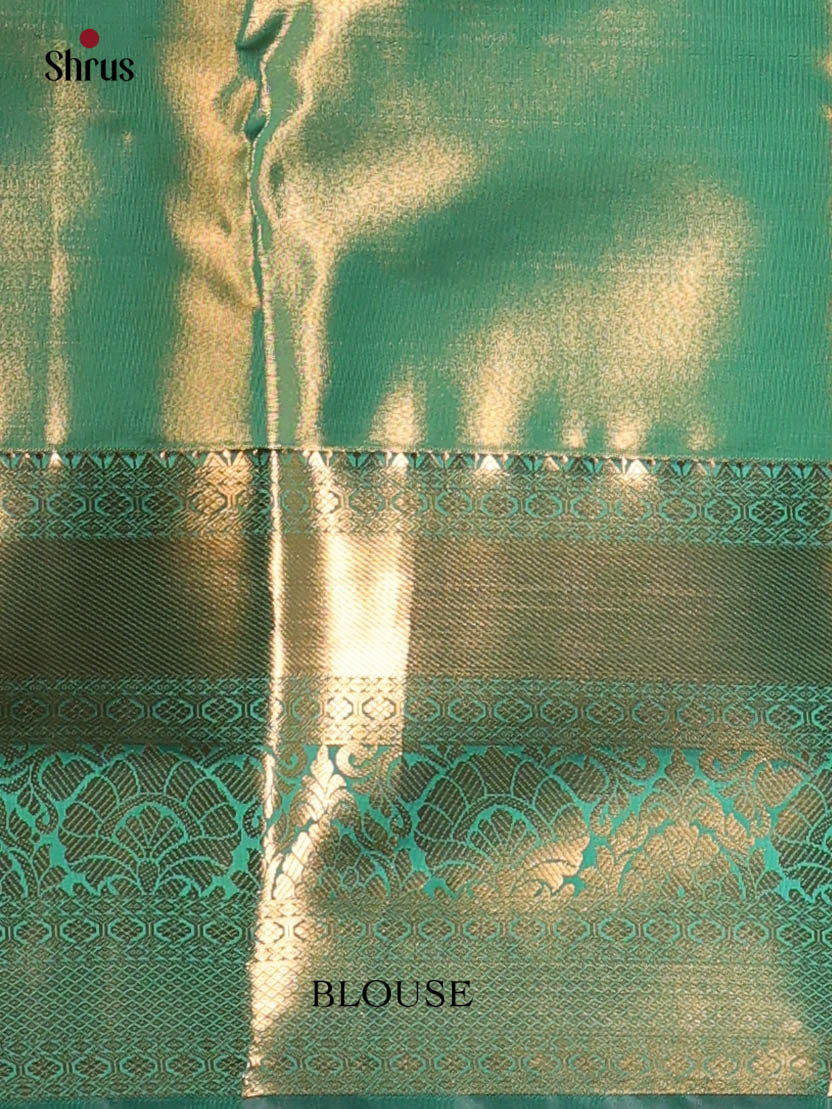 Gold & Green - Kanchipuram-halfpure Saree - Shop on Shrus.com