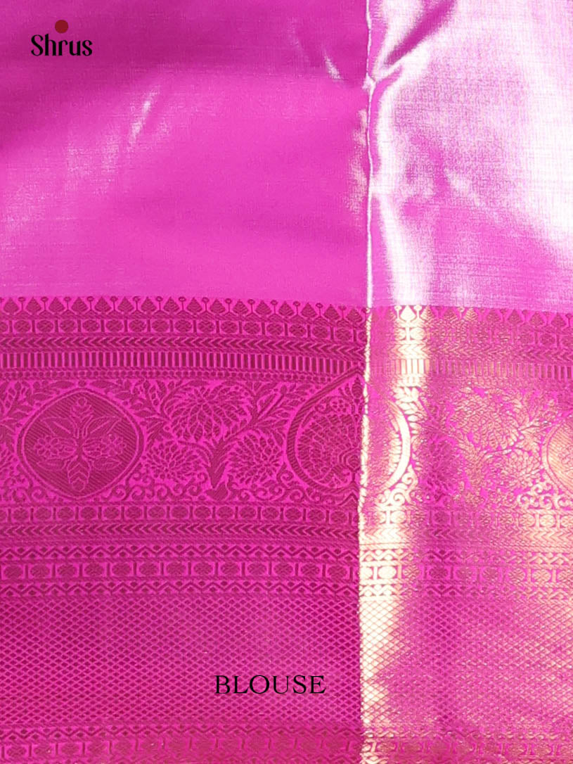Lavender & Majenta - Kanchipuram-halfpure Saree - Shop on Shrus.com