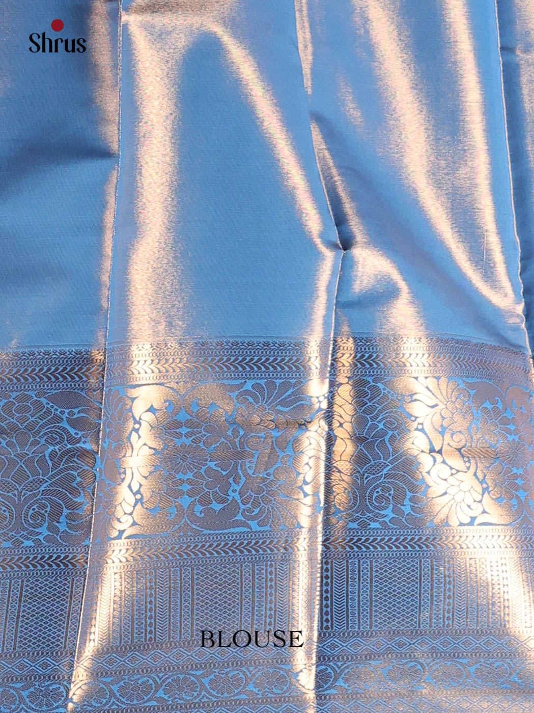 Pink & Blue - Kanchipuram-halfpure Saree - Shop on Shrus.com