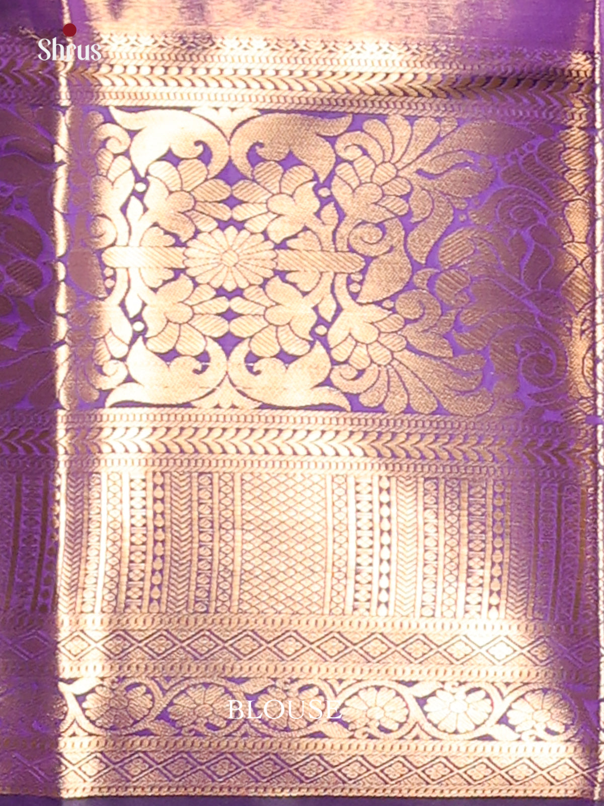 Cream & Blue - Kanchipuram-halfpure Saree - Shop on Shrus.com