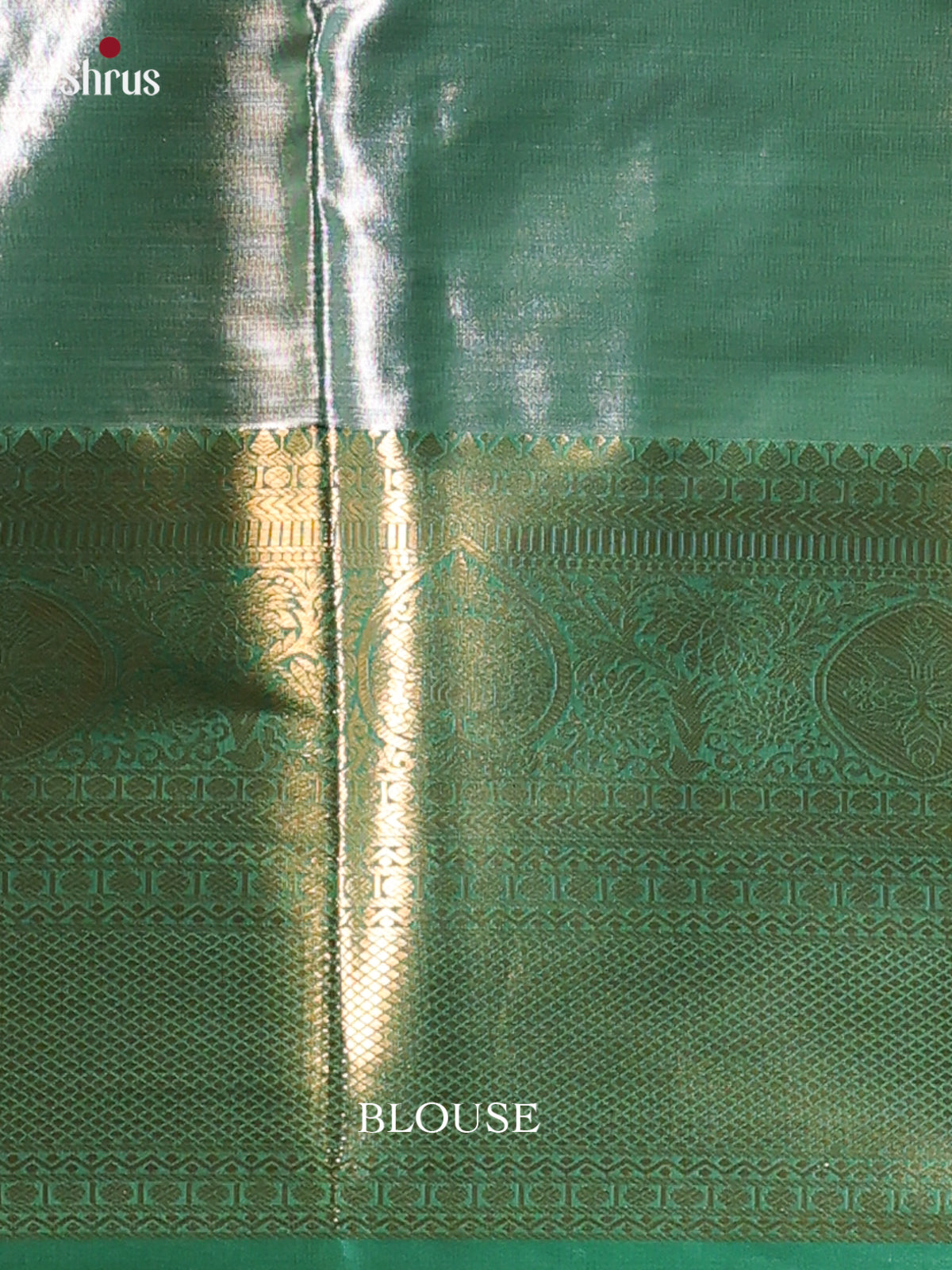 White & Green - Kanchipuram-halfpure Saree - Shop on Shrus.com