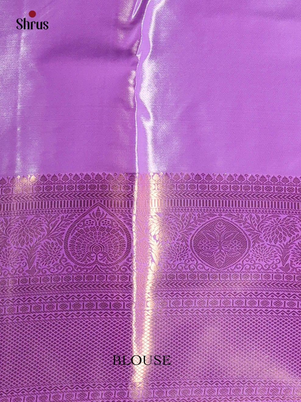 Green & Lavender - Kanchipuram-halfpure Saree - Shop on Shrus.com