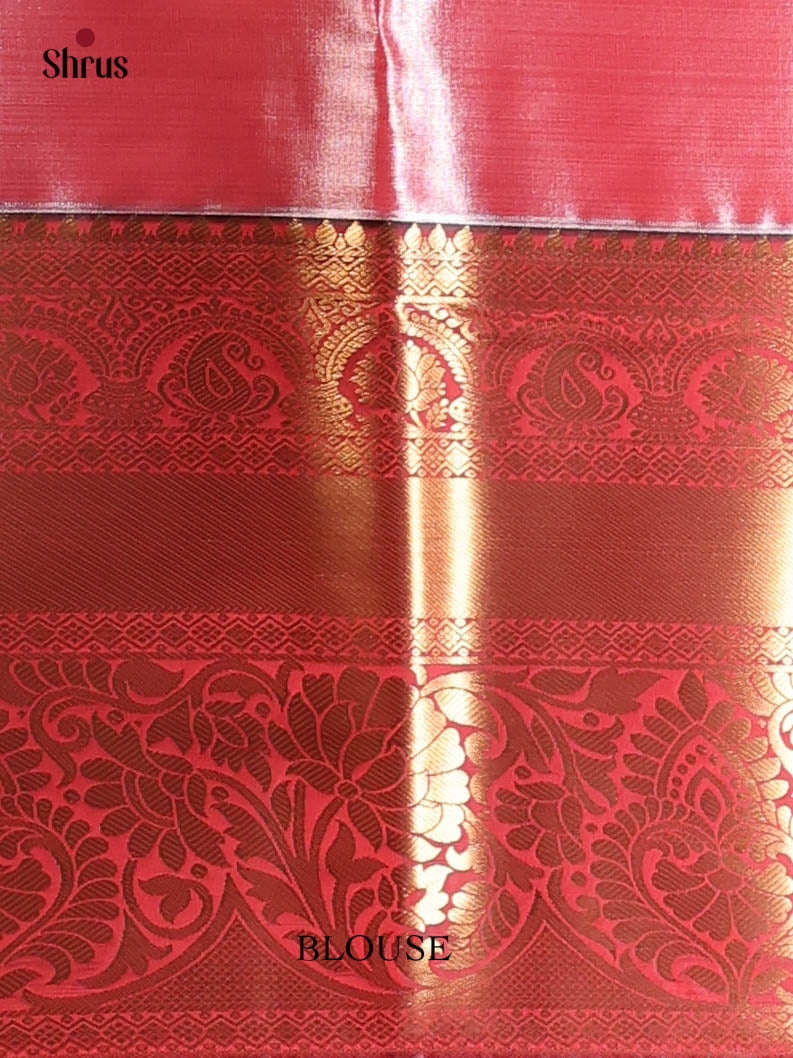 Purple & Maroon - Kanchipuram-halfpure Saree - Shop on Shrus.com