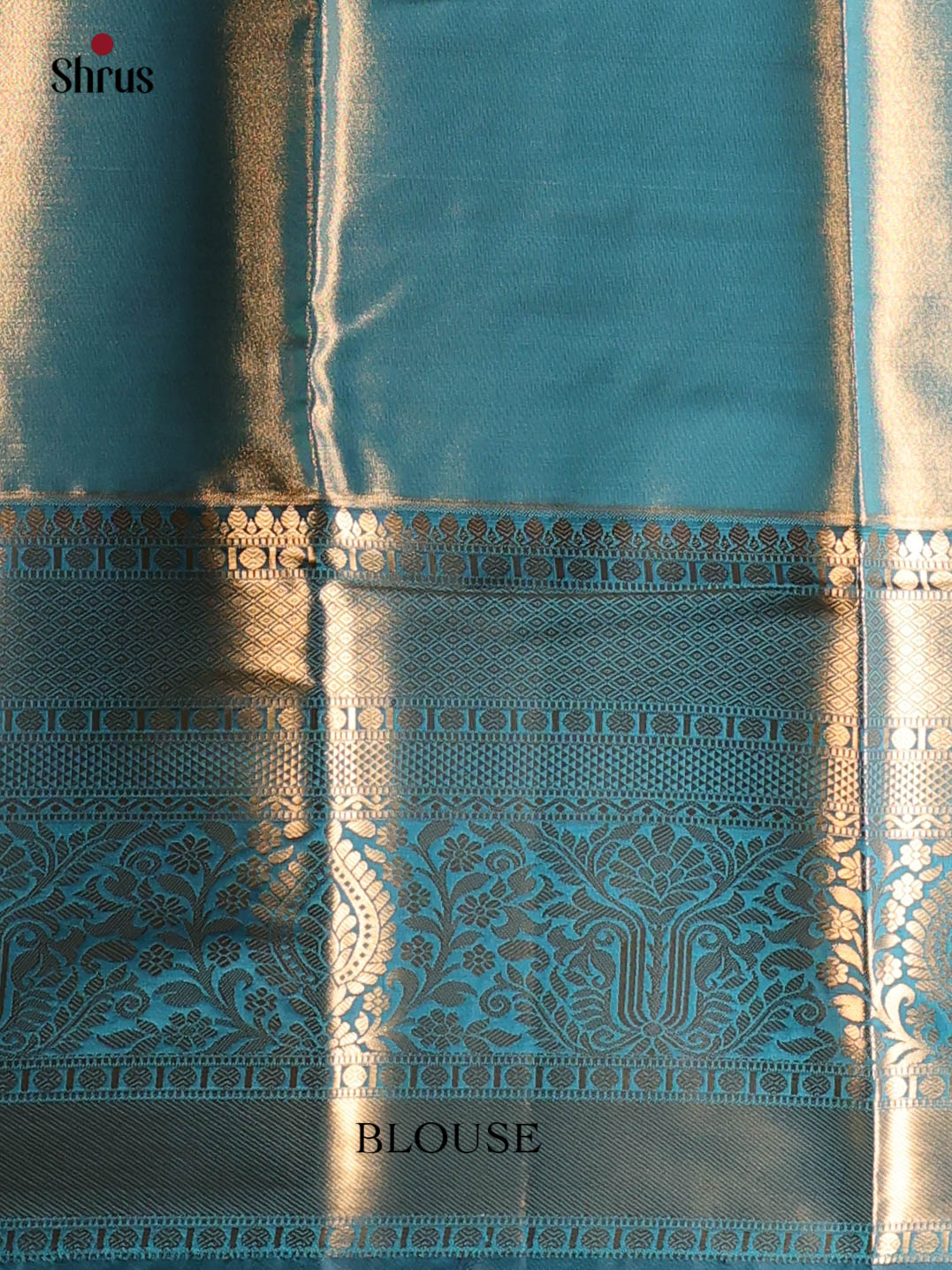 Brown & Blue - Kanchipuram-halfpure Saree - Shop on Shrus.com