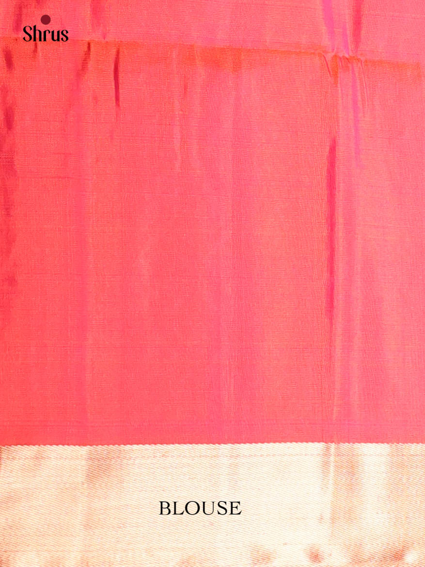 Orangish Pink(Single Tone)- Soft Silk Saree - Shop on Shrus.com