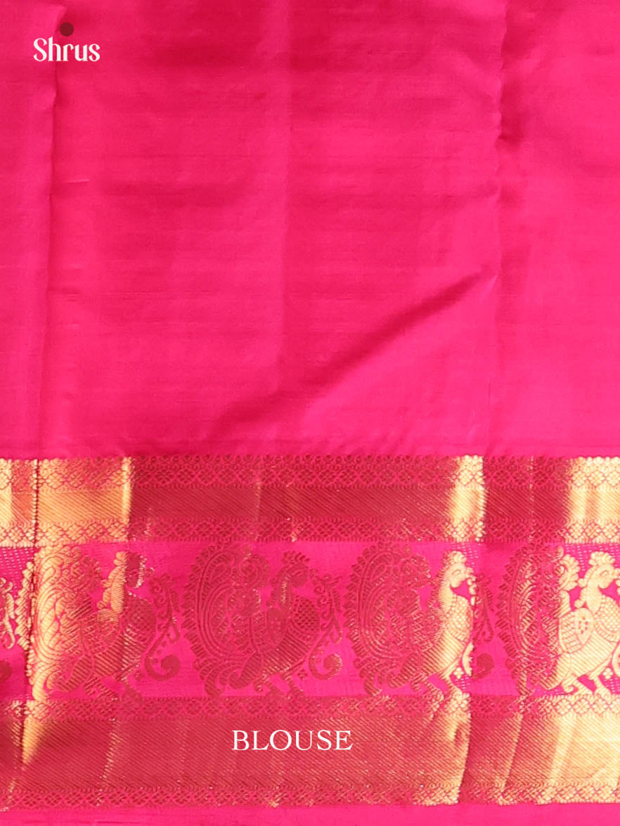 Green & Maroon - Kanchipuram silk Saree - Shop on Shrus.com