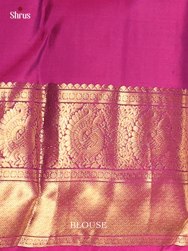 Brown & Maroon - Kanchipuram silk Saree - Shop on Shrus.com