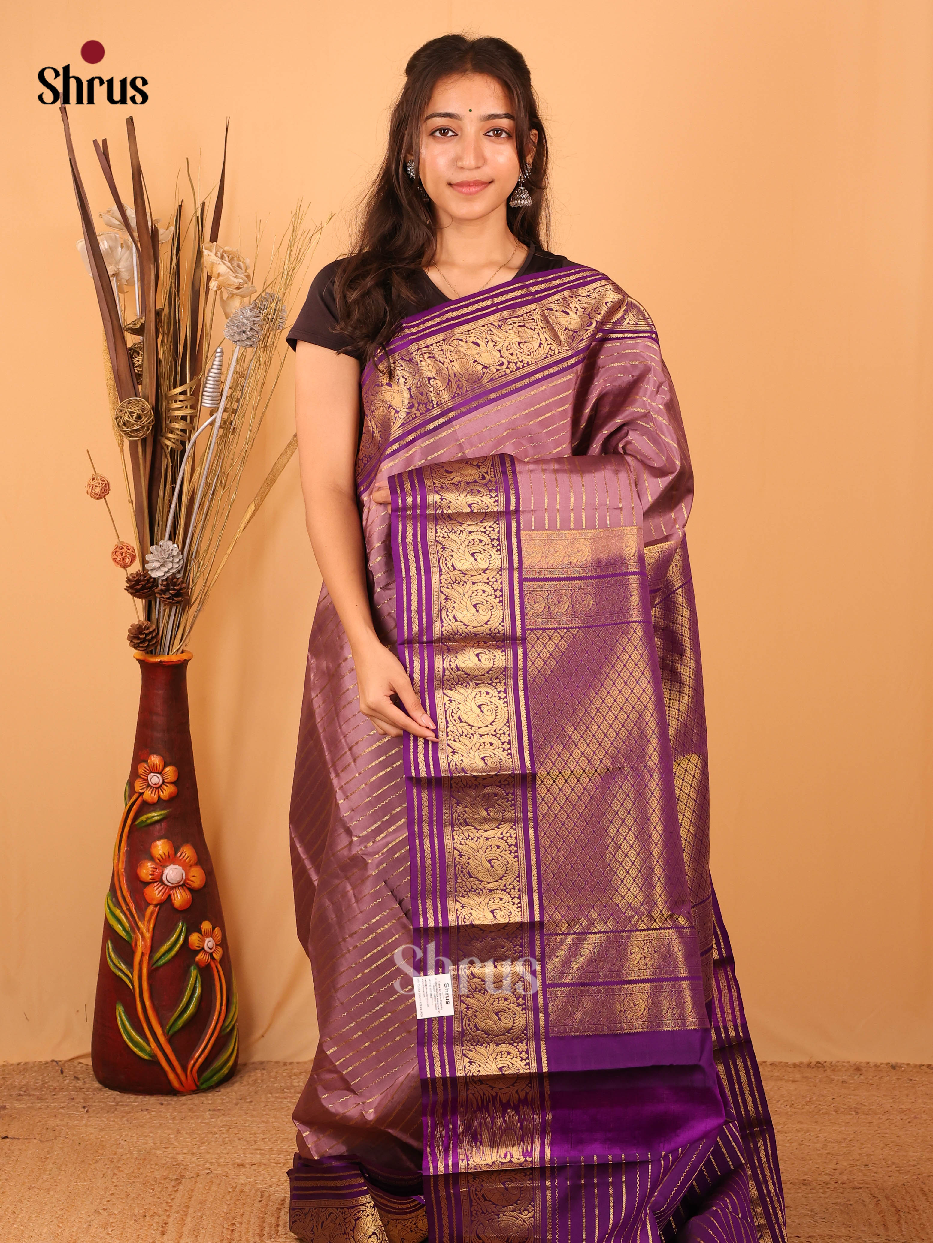 DBS07225 - Kanchipuram silk Saree - Shop on Shrus.com