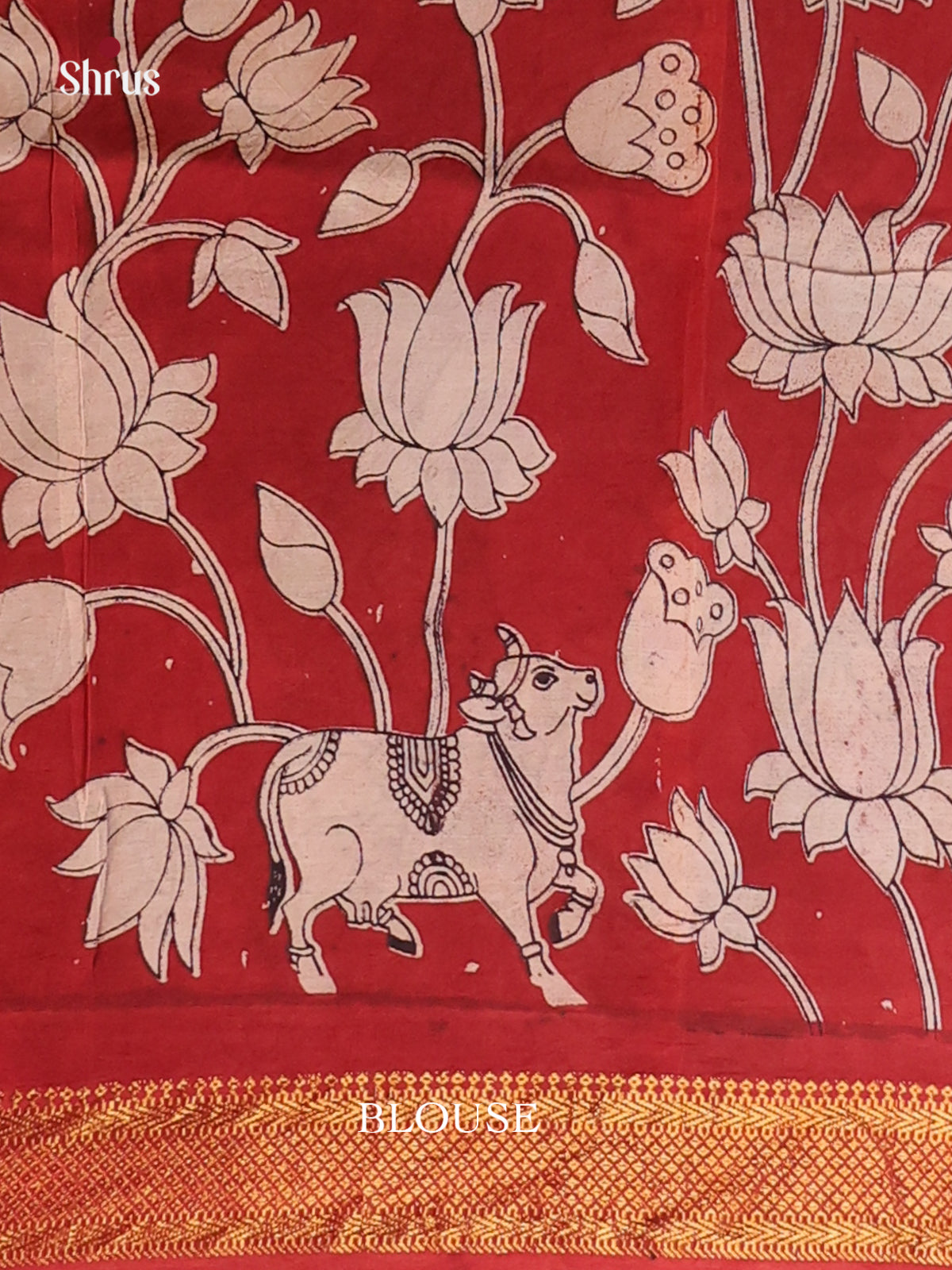 White & Maroon - chennur-kalamkari Saree - Shop on Shrus.com