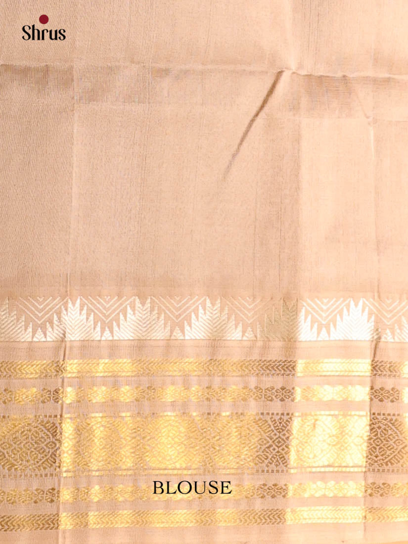 Violet & Cream  - Silk Cotton Saree - Shop on Shrus.com