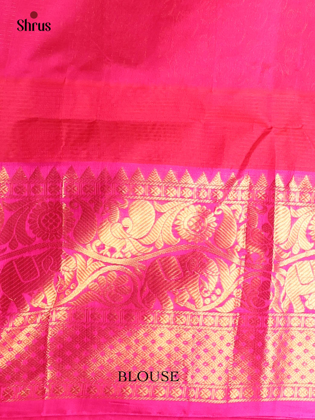Pista Green & Pink - Silk Cotton Saree - Shop on Shrus.com