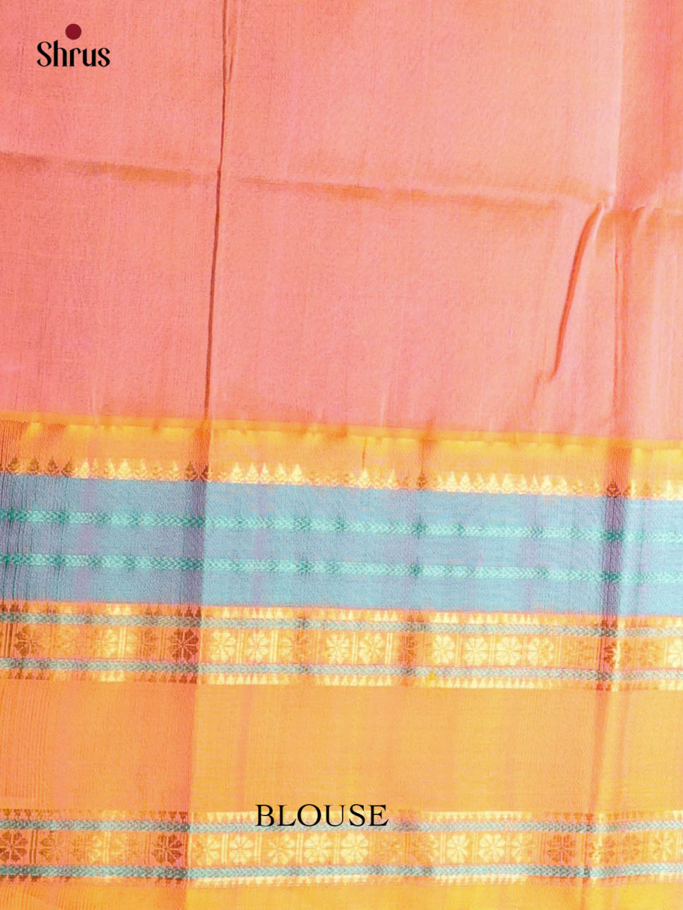 Violet & Peach - Silk Cotton Saree - Shop on Shrus.com