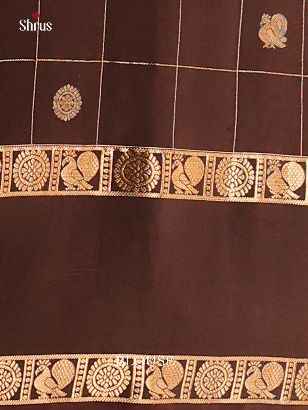 Lime Green & Brown - Soft Silk Saree - Shop on Shrus.com