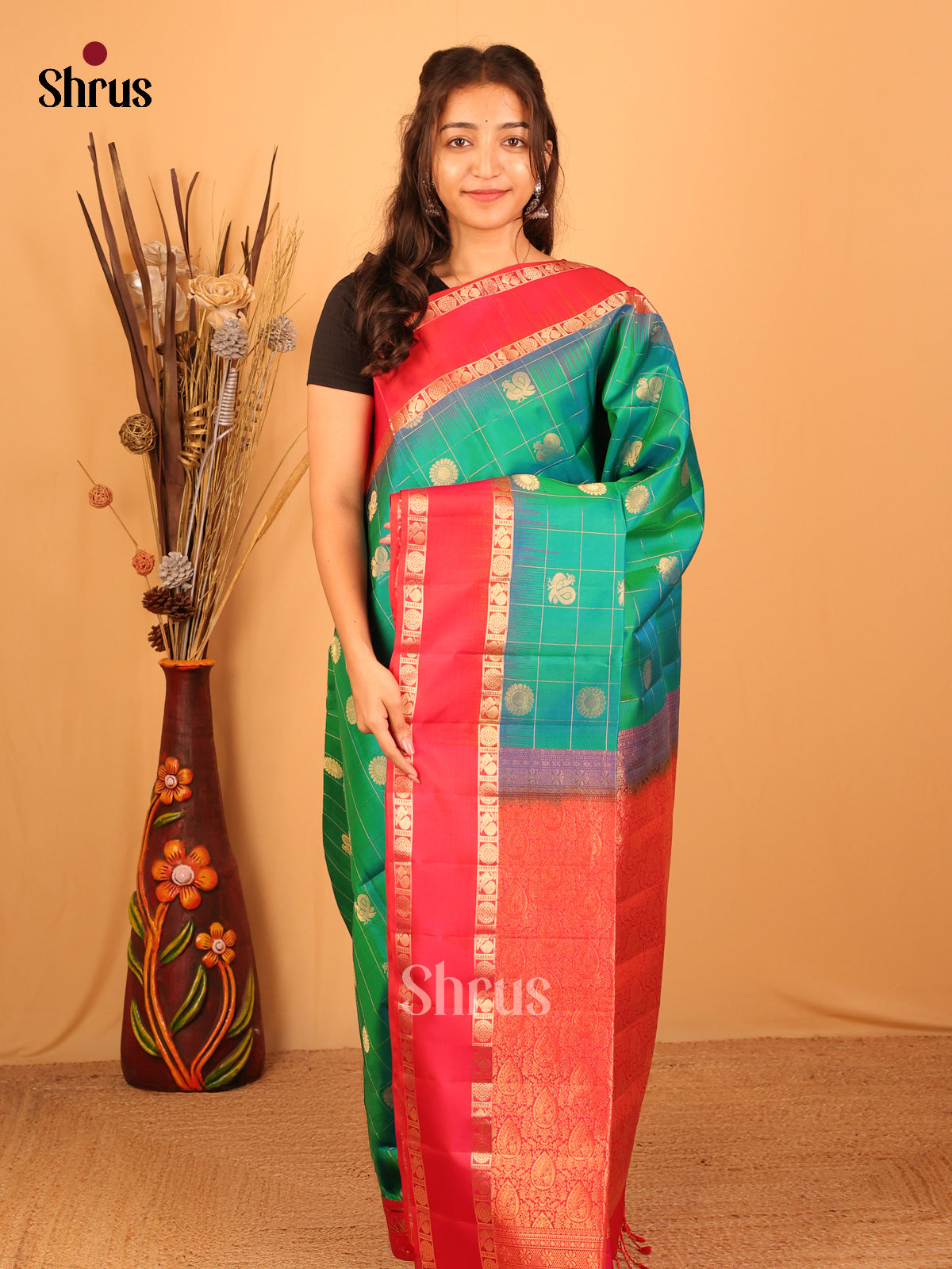 DBS10099 - Soft Silk Saree - Shop on Shrus.com