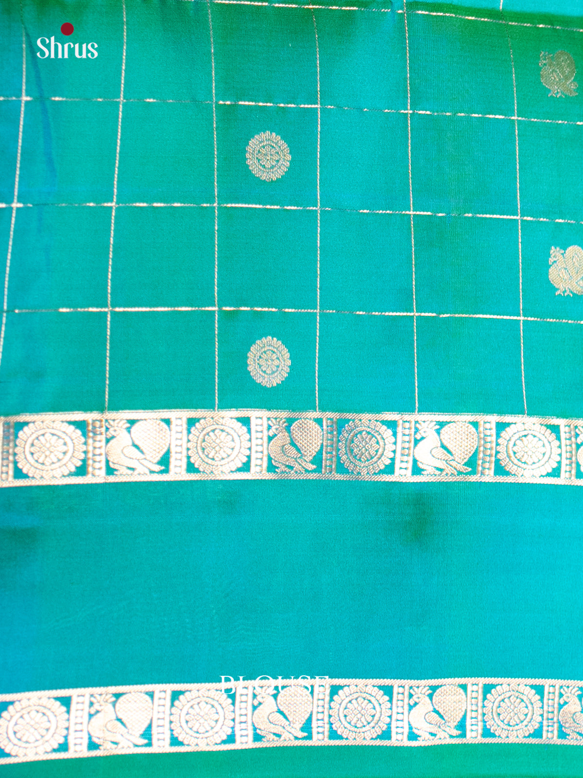 Yellow & Teal - Soft SilkSaree - Shop on Shrus.com