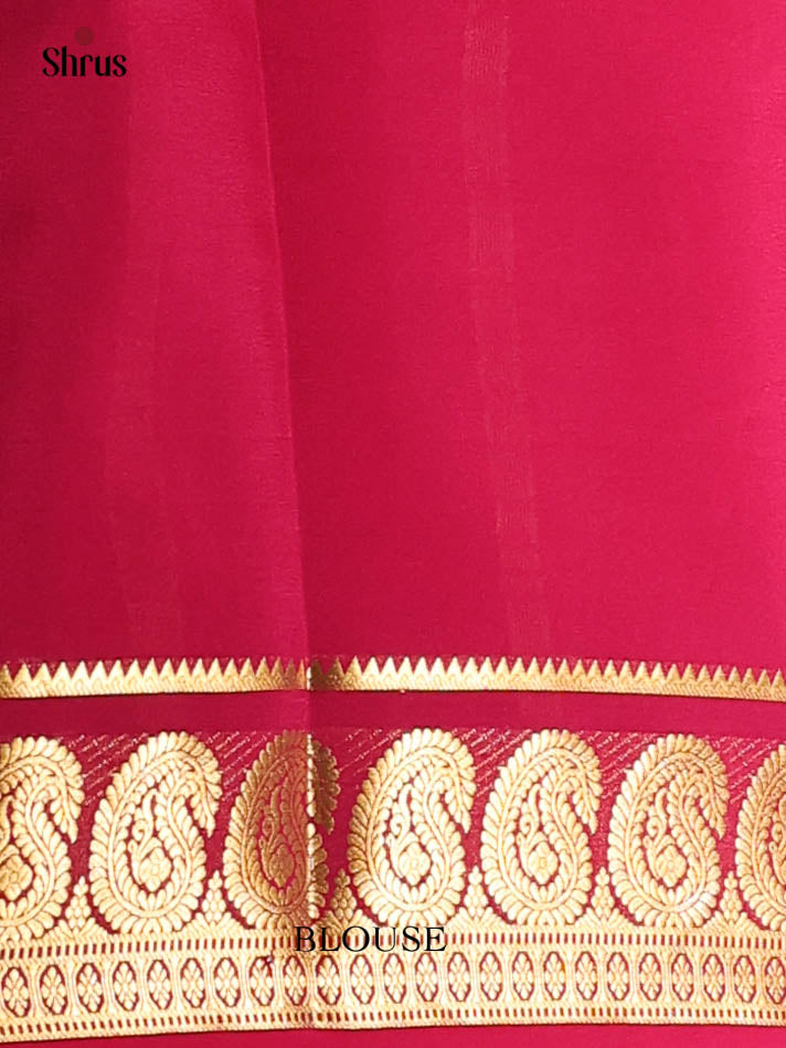 Violet & Maroon - Mysore Silk Saree - Shop on Shrus.com