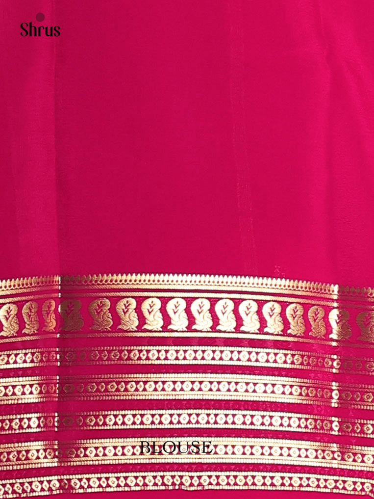 Brown & Maroon- Mysore Silk Saree - Shop on Shrus.com