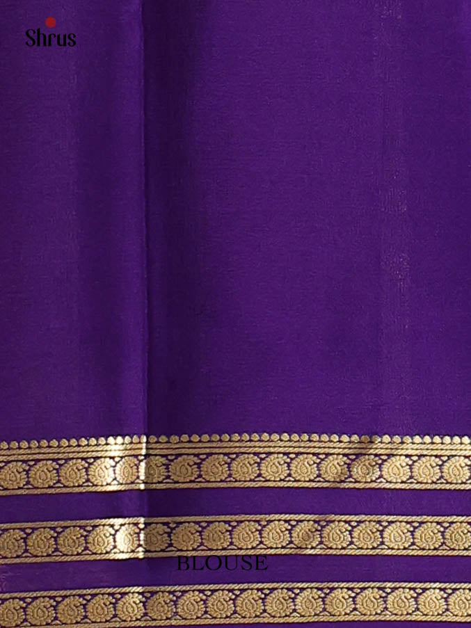 Majenta & Violet- Mysore Silk Saree - Shop on Shrus.com