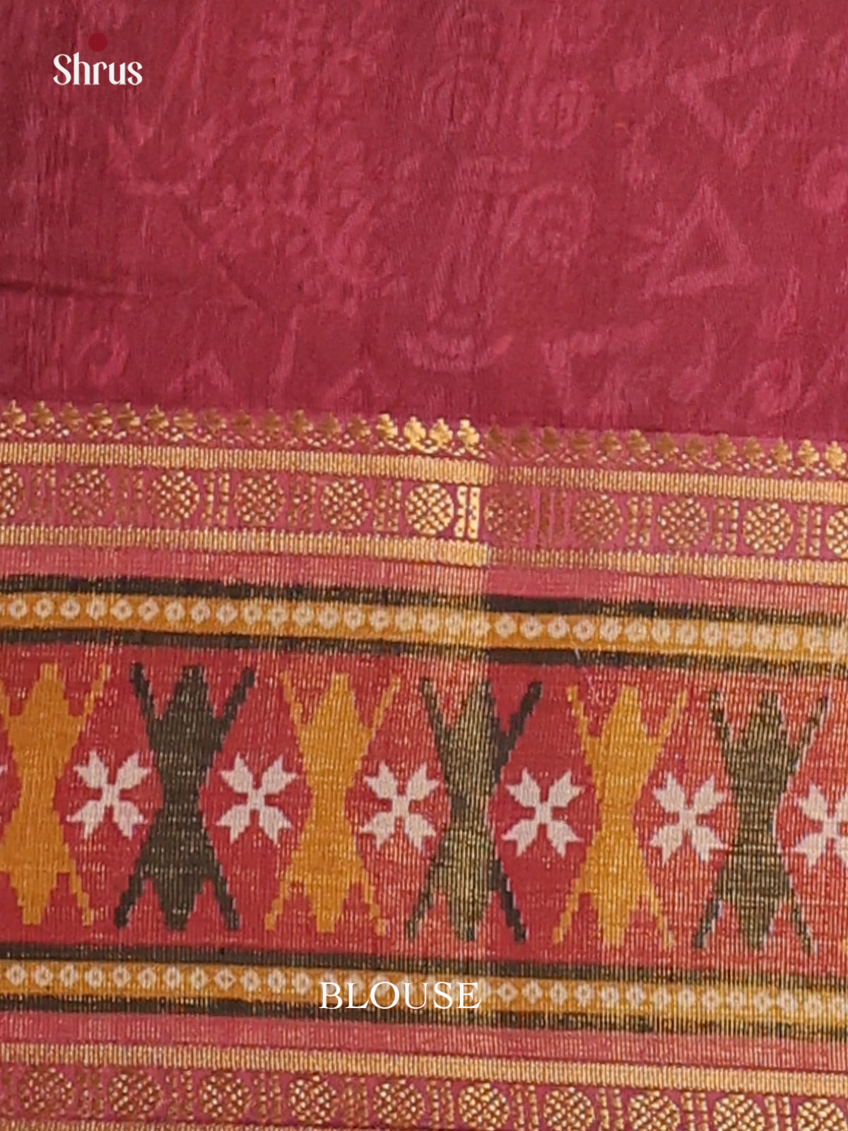 Black & Maroon - Semi Patola  Saree - Shop on Shrus.com