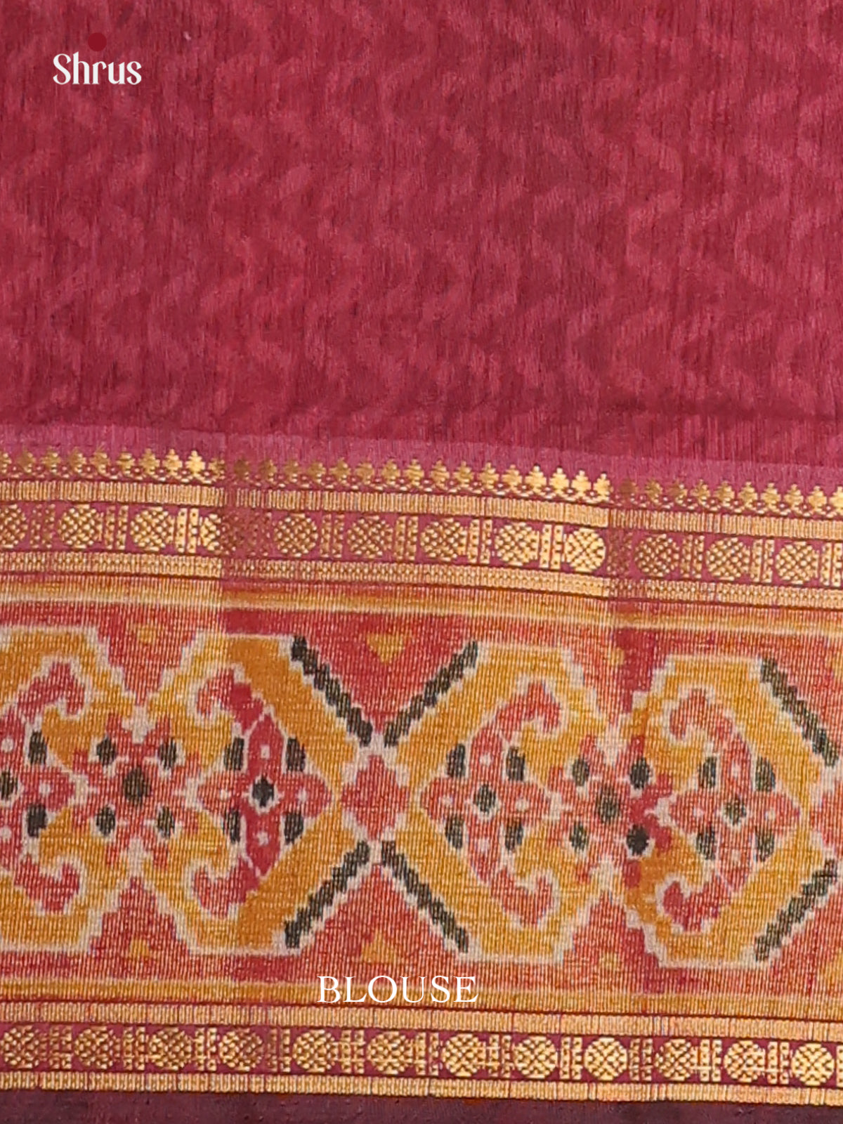 Black & Maroon  - Semi Patola  Saree - Shop on Shrus.com