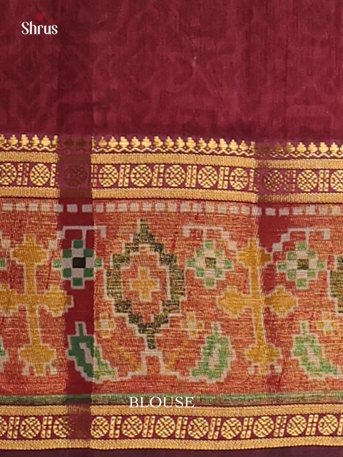 Black & Maroon - Semi Patola Saree - Shop on Shrus.com