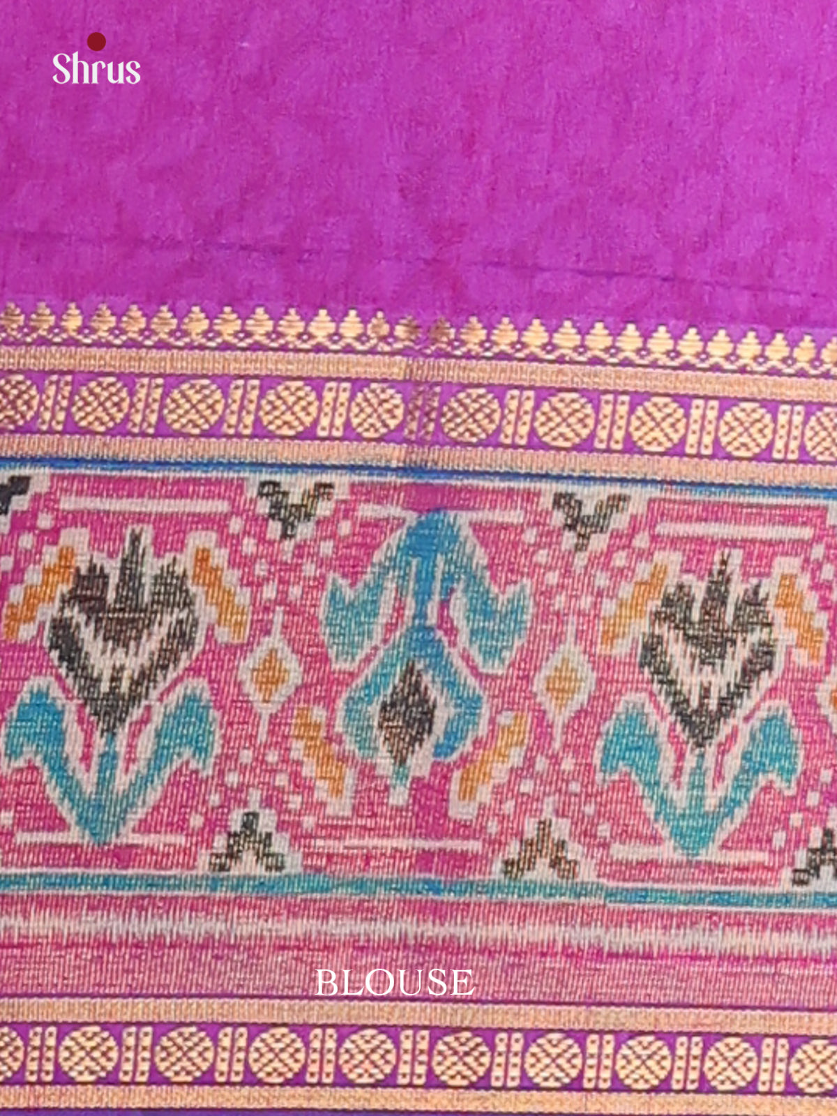 Blue & Purple - Semi Patola  Saree - Shop on Shrus.com