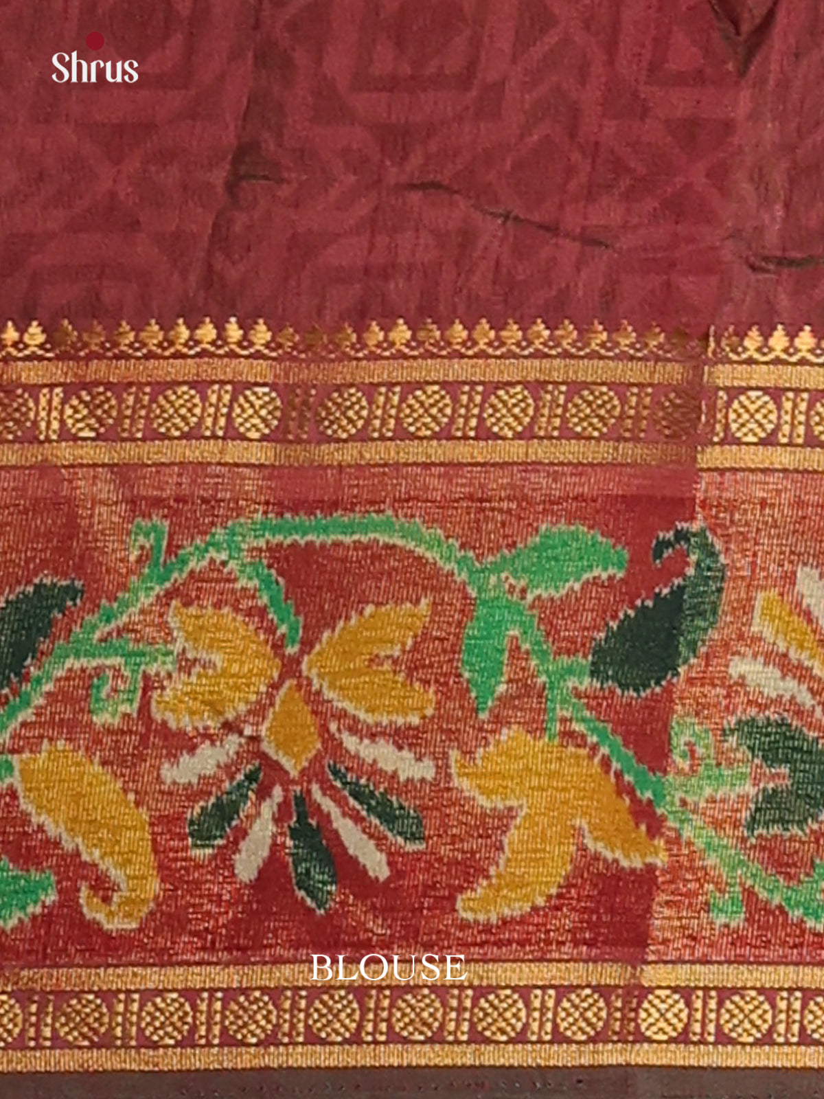 Green & Brown - Semi Patola Saree - Shop on Shrus.com