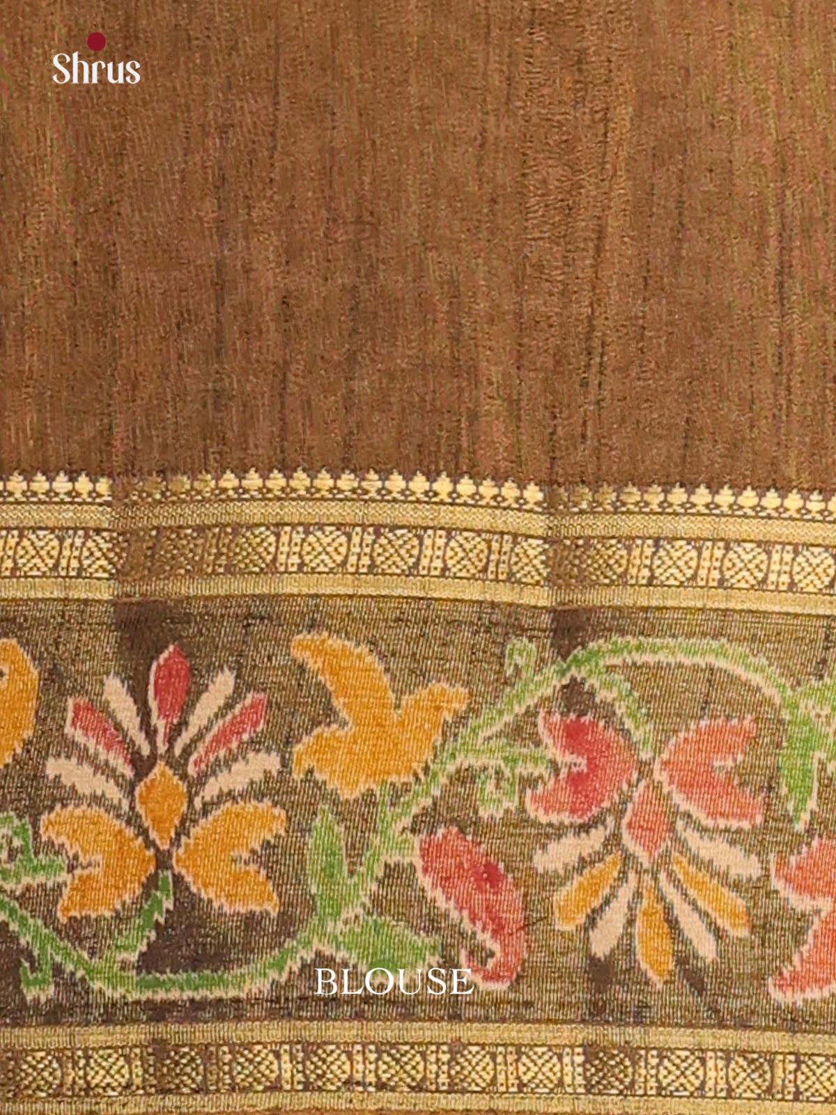 Mustard & Chutney Green - Semi Patola  Saree - Shop on Shrus.com