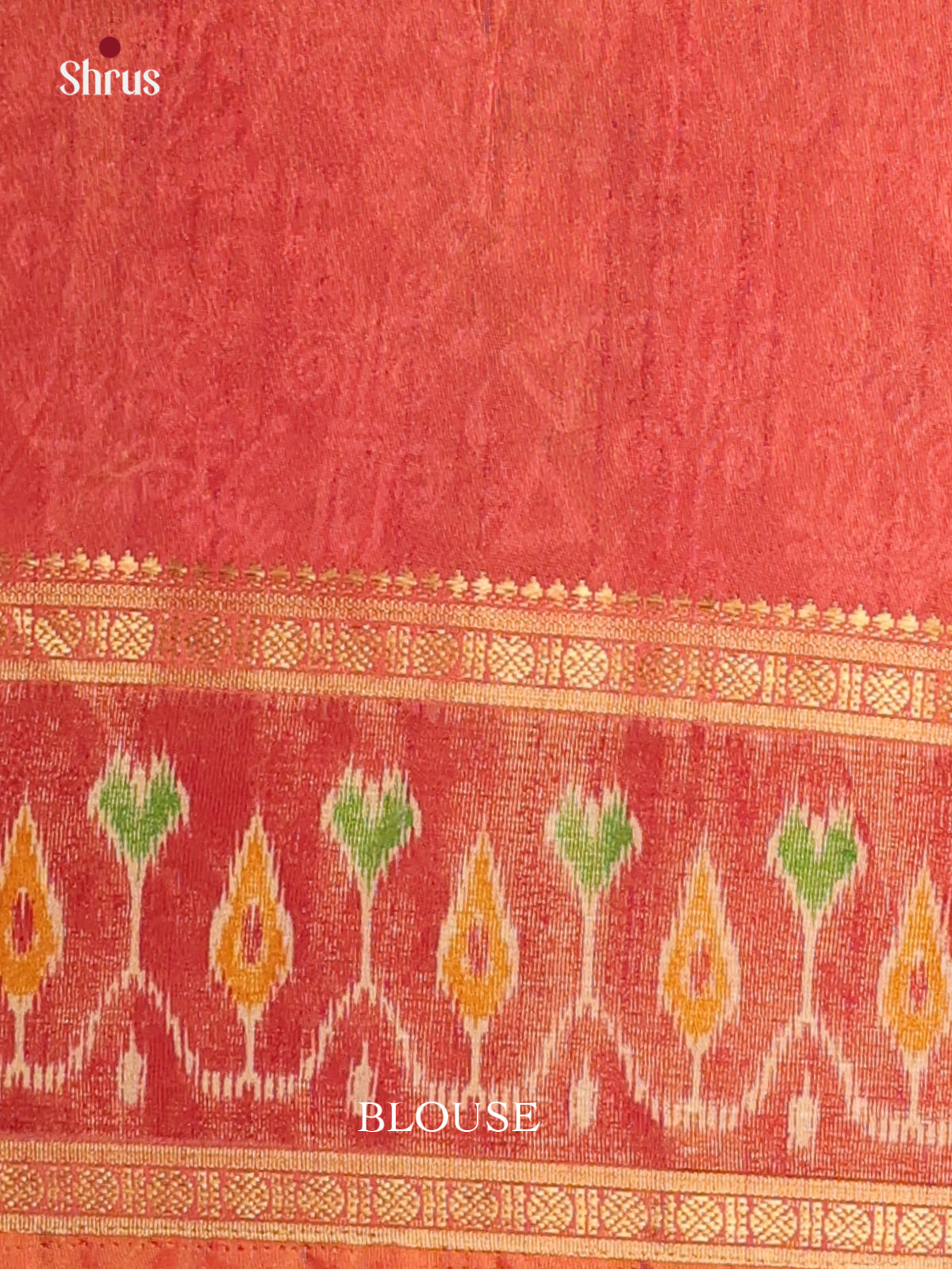 Mustard & Brick - Semi Patola  Saree - Shop on Shrus.com