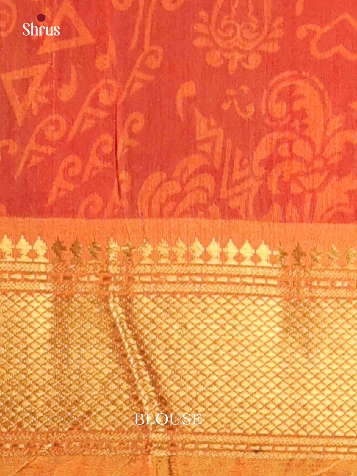 Mustardy Green & Orange- Semi Patola  Saree - Shop on Shrus.com