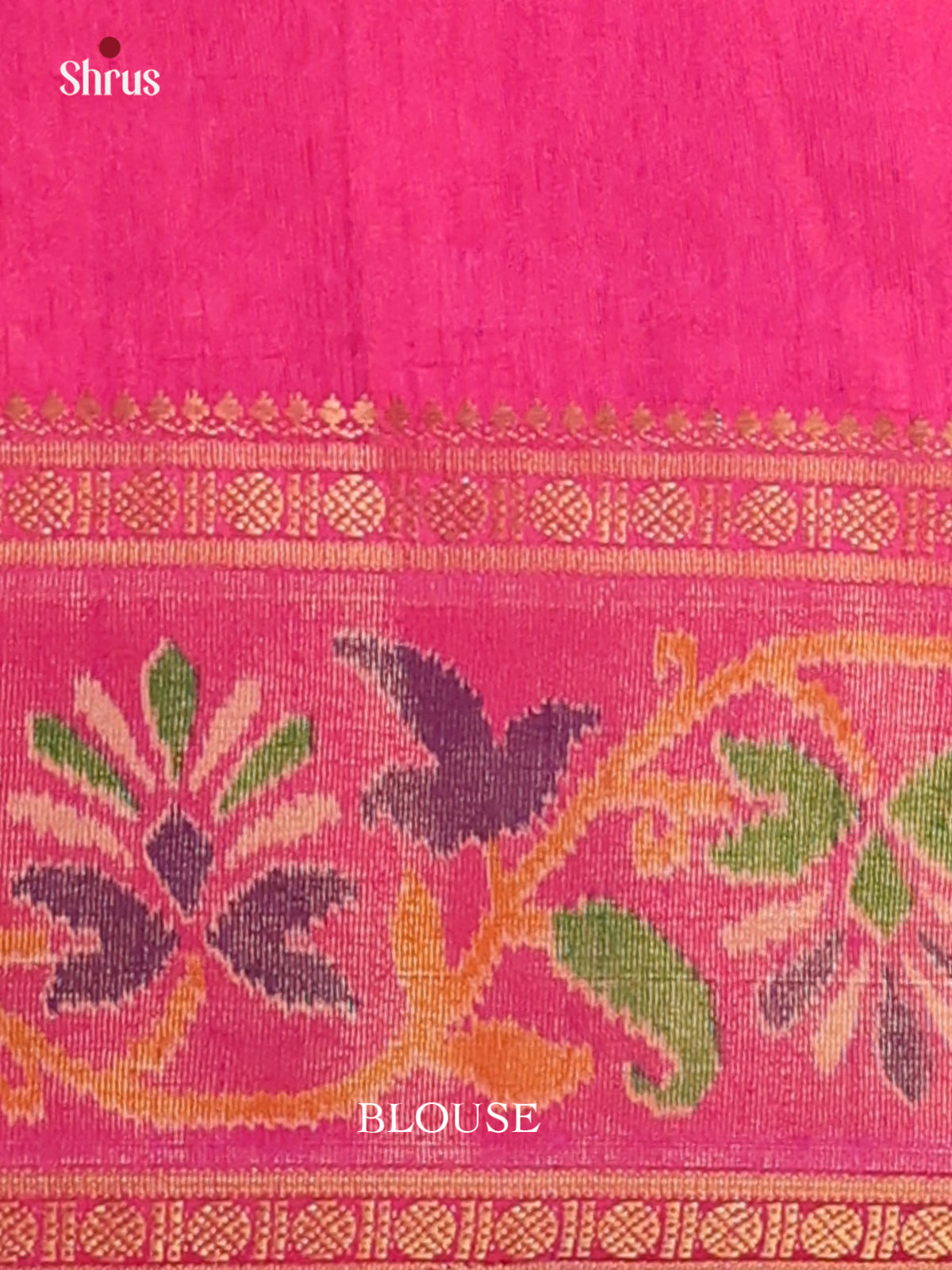 Purple & Pink - Semi Patola  Saree - Shop on Shrus.com