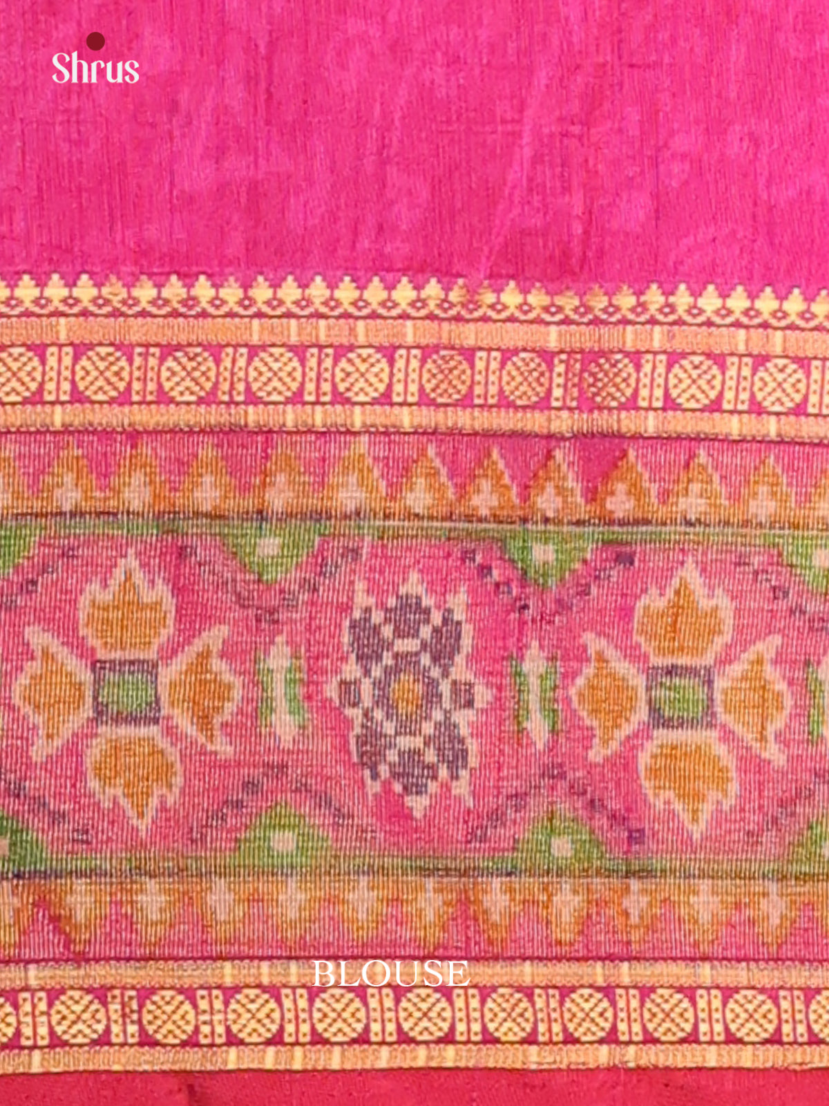 Purple & Pink  - Semi Patola  Saree - Shop on Shrus.com
