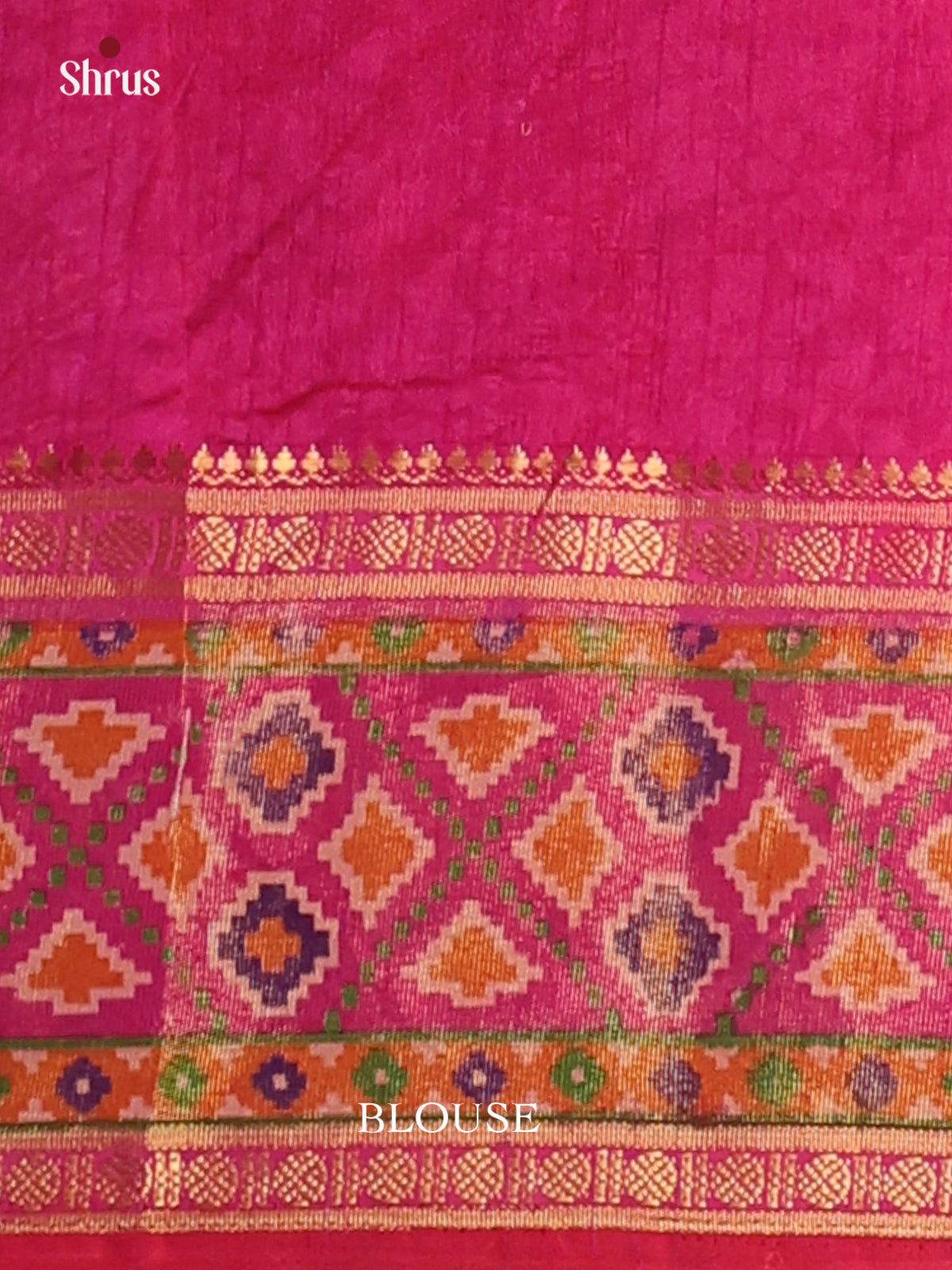 Pink & Purple - Semi Patola Saree - Shop on Shrus.com