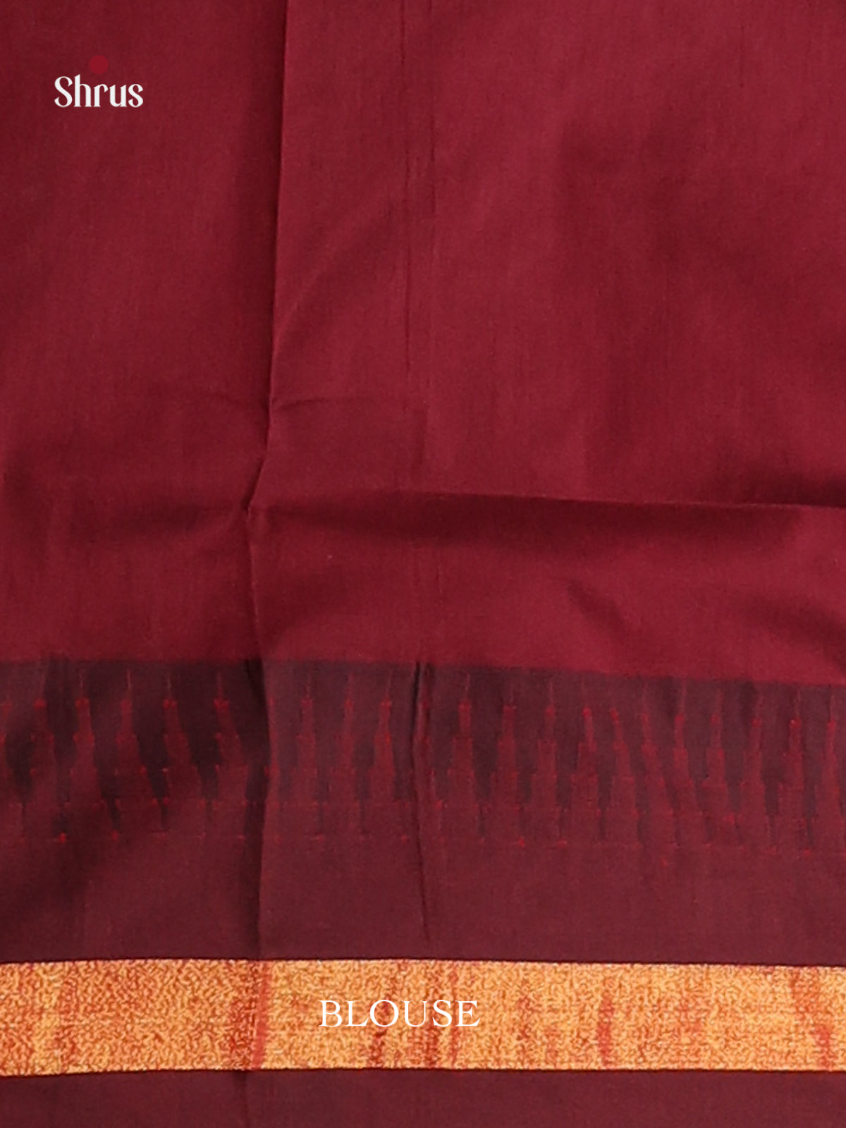 Mustard & Maroon - Kalyani Cotton Saree - Shop on Shrus.com