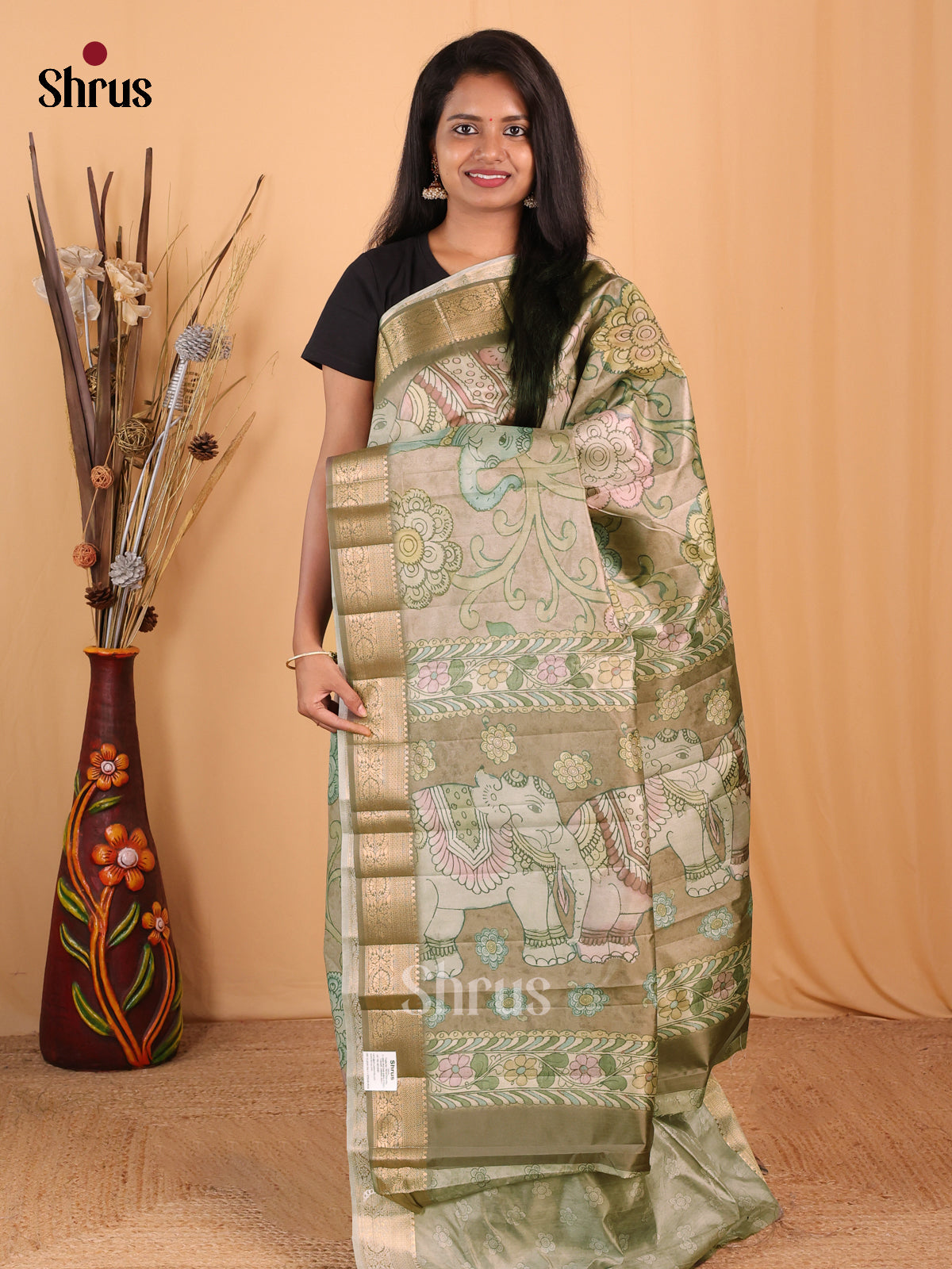 DBS24127 - Chennur-Print Saree - Shop on Shrus.com