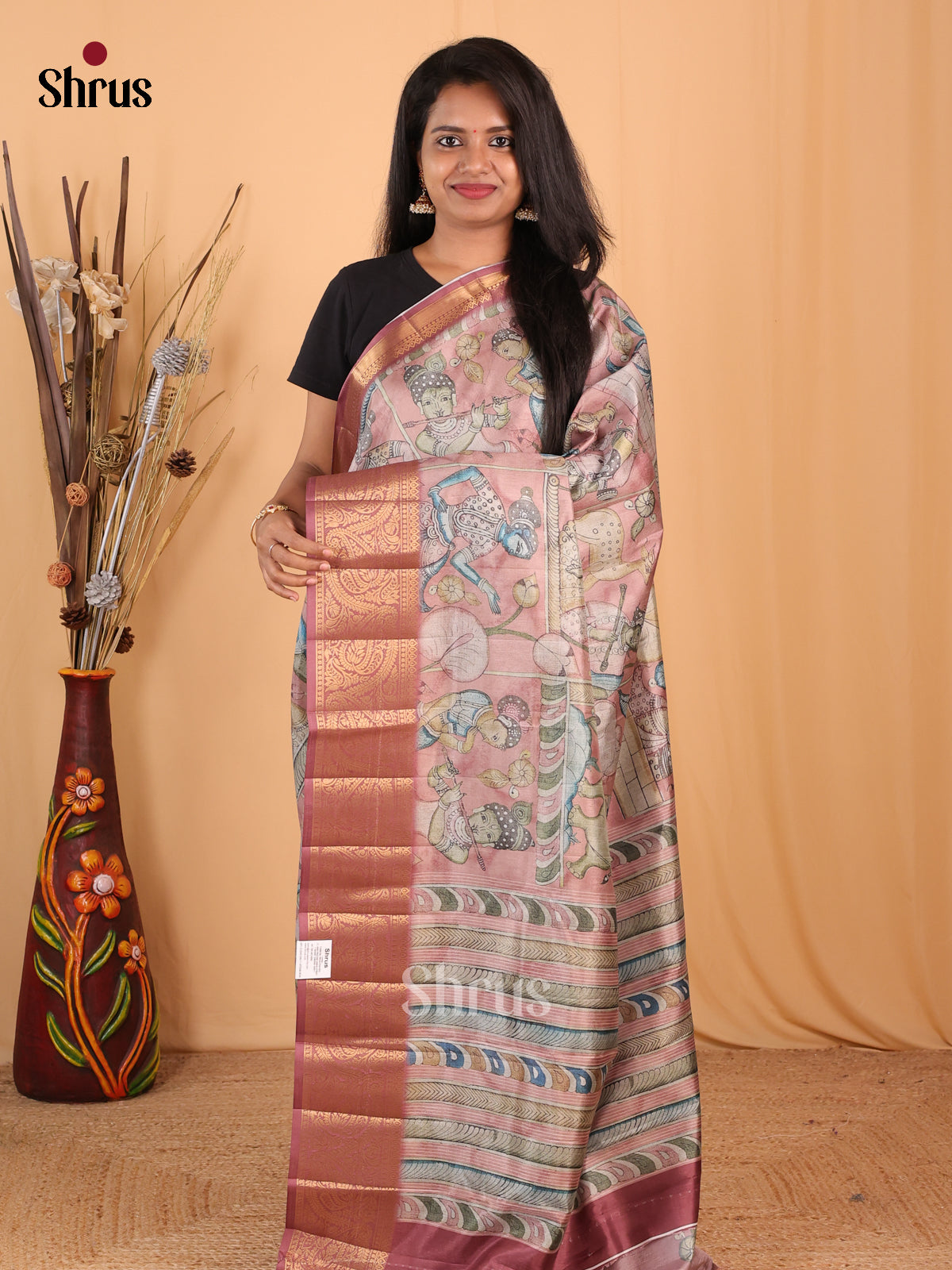 DBS24134 - Chennur-Print Saree - Shop on Shrus.com