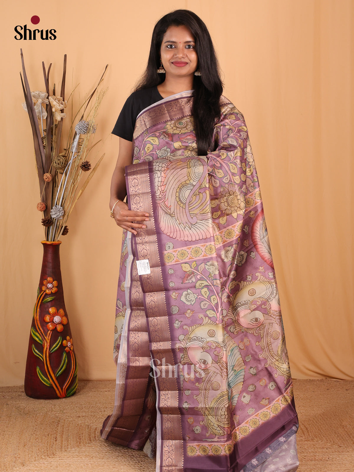 DBS24136  - Chennur-Print Saree - Shop on Shrus.com