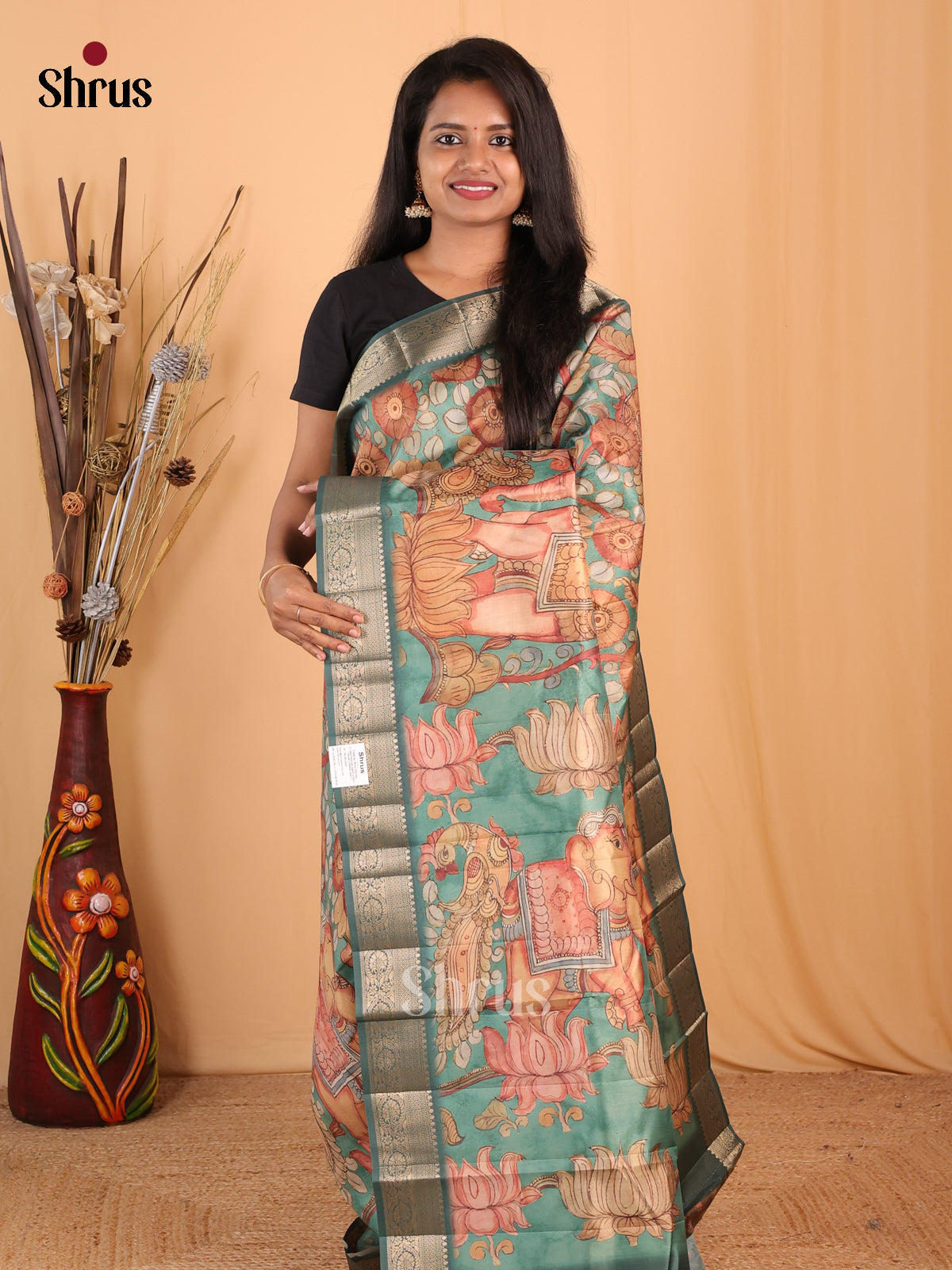 DBS24137 - Chennur-Print Saree - Shop on Shrus.com