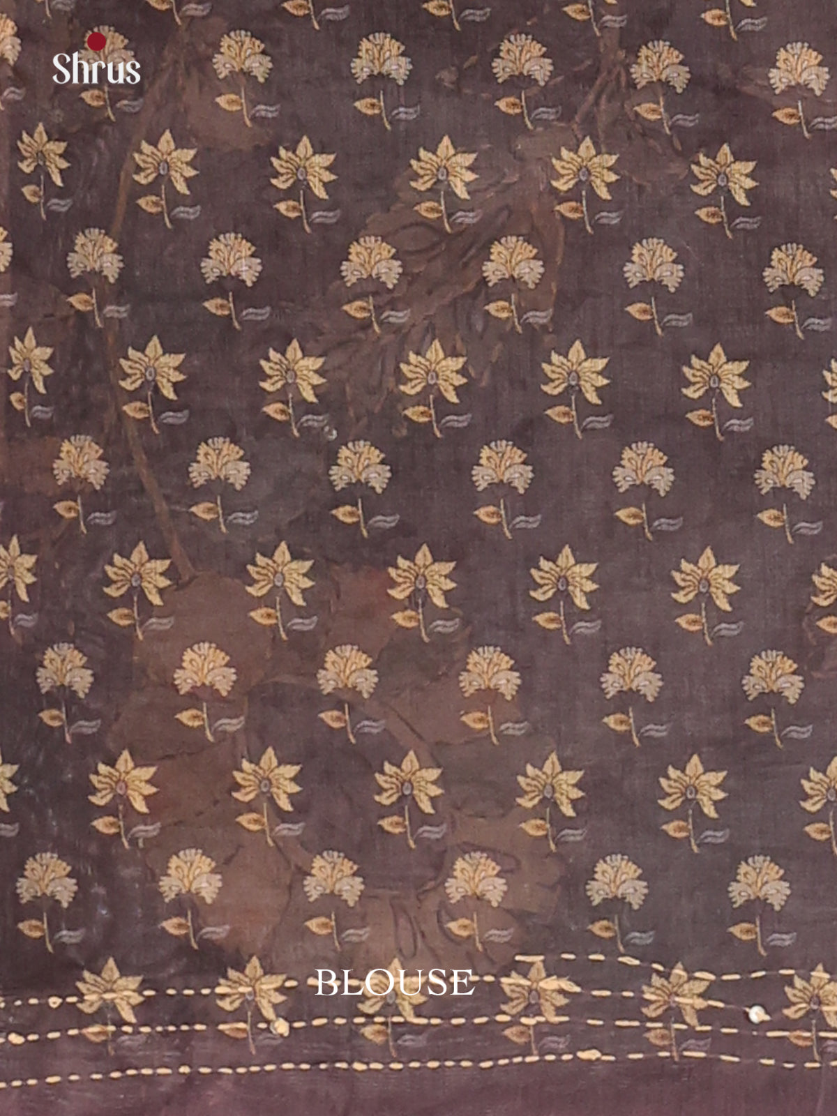 Purple & Jamun - Semi Kantha Saree - Shop on Shrus.com
